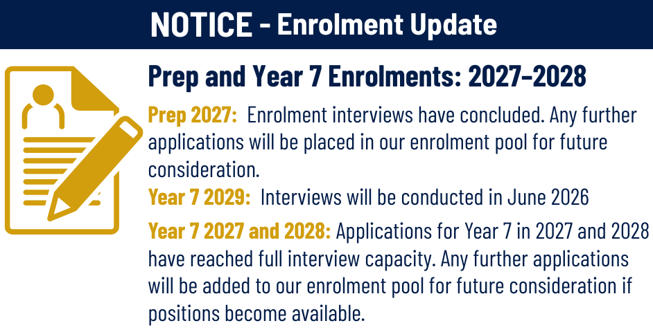 Prep and Year 7 Enrolments